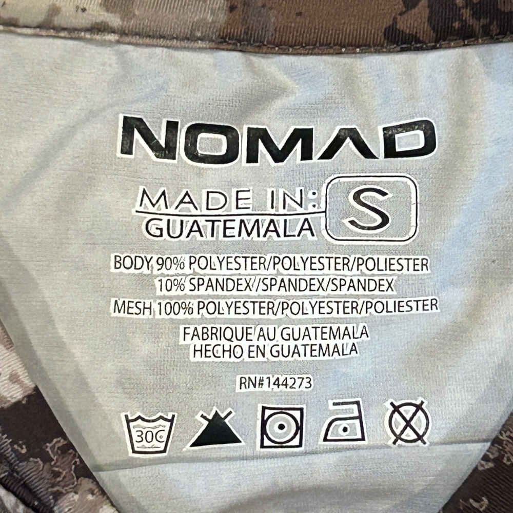 Nomad Long Sleeve Shirt Mens S Brown Veil Camo Performance Hunting Tactical Tee - Picture 3 of 9